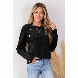 20 Rabatt auf das schicke schwarze Stricktop mit Rundhalsausschnitt