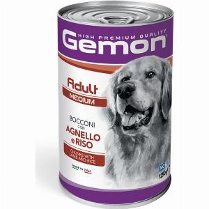 Monge Gemon Dog Bocconi Adult Medium 125 kg  Agnello e Riso  Confezione da 6 pezzi  Cibo Umido per Cani  1 ORDINE scegli lo sconto BZR5  BZR20  200 punti fedeltà