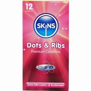 Enjoy a 26 Discount on Skins Dots  Ribs Condom Pack of 12
