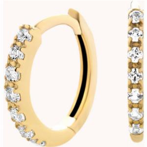 Small Diamond Pavé Huggies