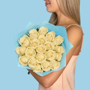 20 Premium White Roses