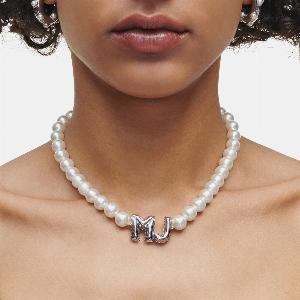 Marc Jacobs Balloon Faux Pearl SilverTone Necklace  ML