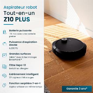 Robot aspirateur laveur connecté All in one Z10 Plus