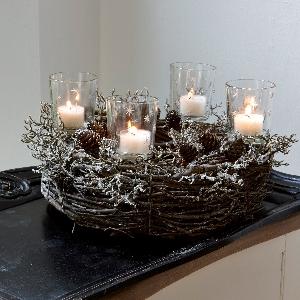 Lot de 4 photophores à planter Fenella