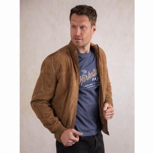 Dalston Suede Bomber Jacket in Biscuit now 249 save 11 from 279