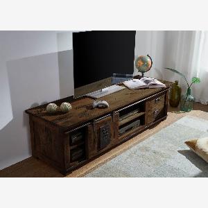 Meuble TV en bois d acacia huilé RAILWAY 445