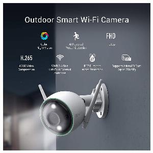 Ezviz C3N WHITE Outdoor Smart Wi Fi Camera in White AI Human Detection