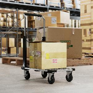 Sconto 25 su HOMCOM Carrello Pieghevole con Maniglia Regolabile