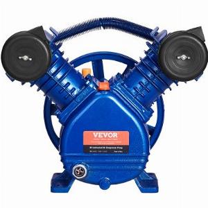 VEVOR LuftkompressorPumpenkopf 3 PS 625 CFM bei 90 PSI Ölgeschmierter LuftkompressorKolbenpumpenkopf mit zwei Zylindern einstufiger Ersatz für VTypLuftkompressorpumpe aus Gusseisen mit max 116 PSI Druck