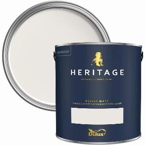 Dulux Heritage Velvet Matt Paint 1L Linnet White High Quality Matt Emulsion Paint
