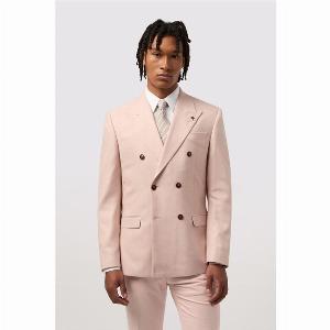 Antique Rogue Slim Fit Blake Peach Double Breasted Mens Suit Jacket