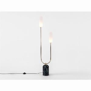 Enjoy 30 Discount on Olive Green Marble Curved Floor Lamp