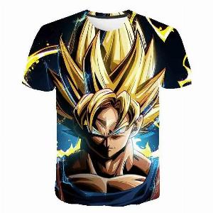 Summe TShirt 3d Goku Vegeta Impression Harajuku Mode Haut Décontracté À Manches Courtes M