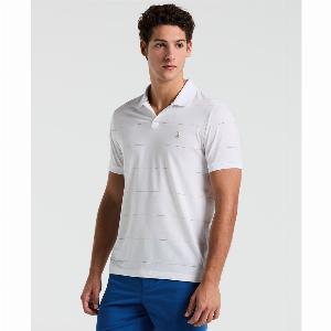 Pride Space Dye Striped Polo Shirt In Bright White