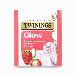 Twinings Superblends  Glow  Green Tea  Strawberry Aloe Vera  Cucumber Green Tea Infusion  Added Biotin  Health Tea Drink 4 x 20 Tea Bags
