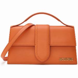 Borsa a Spalla Le Grand Bambino in Pelle Arancione Jacquemus