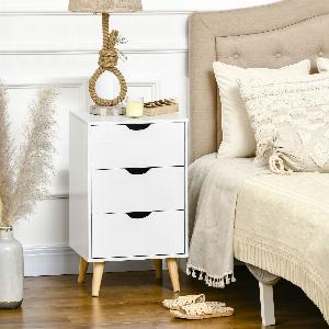 Get 20 Discount on HOMCOM 3Drawer Chest of Drawers in White