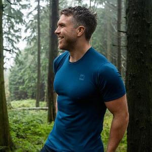 Red Equipment Mens Performance TShirt  Blue