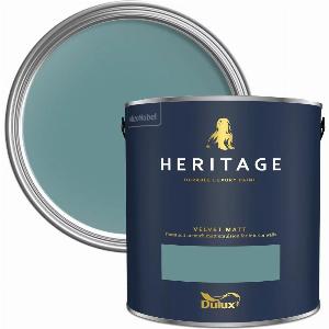 Dulux Heritage Velvet Matt Paint 1L Maritime Teal High Quality Matt Emulsion Paint