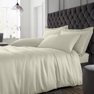 Enjoy 60 Discount on Catherine Lansfield Satin Duvet Cover Set  Champagne