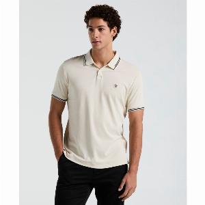 Icons Tipped Polo Shirt In Birch
