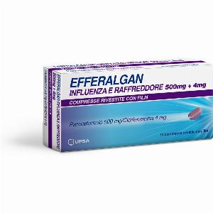 Efferalgan influenza e raffreddore 500 mg  4 mg compresse rivestite con film