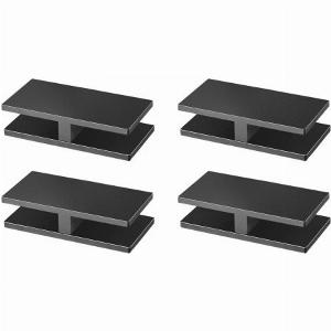 VEVOR Glass Clamp 4 PCS Rectangle Glass Railing Bracket for 031 047  Tempered Glass 304 Stainless Steel Glass Mounting Clamp 02 Thick Glass Shelf Bracket for Balcony Garden Pool Stair