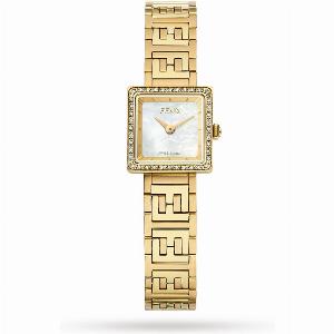 Forever Fendi 16mm Mother of Pearl Dial Diamond Bezel