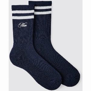 Offerta Sconto del 63 su calze sportive ricamate MAN blu navy