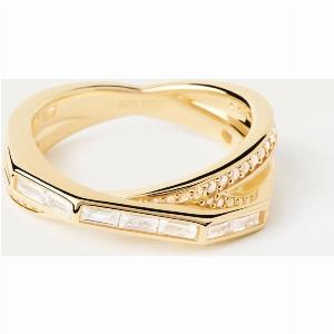 PDPAOLA Gold Plated Olivia Ring For Women