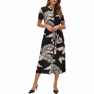 Vero Moda abito midi chemisier in fantasia nero beige