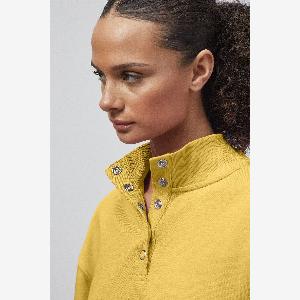 Get 51% Off Enorsia Womens Yellow Colour Block Long Sleeve Sweatshirt UK 12