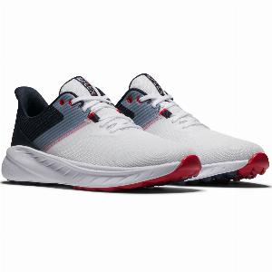Footjoy 2026 flex golf shoes 56289  white  navy  red