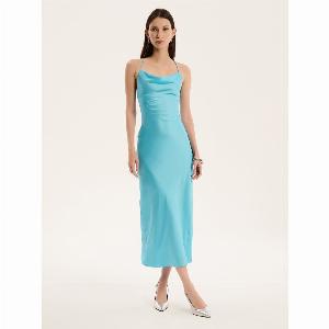 Riviera Midi Dress in Turquoise