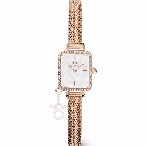 Daniel Wellington DW Montre 154x182mm Quadro Mini Crystal Zodiac Melrose Rose Gold