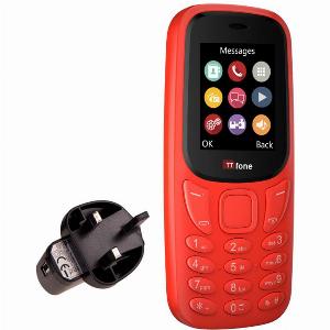 TTfone TT170 Dual SIM  Easy to Use Dual SIM Mobile Phone Red  with Mains Charger 499  Giff Gaff