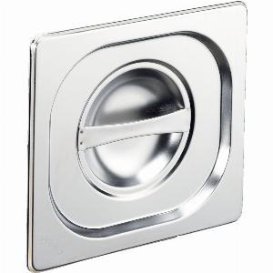 Couvercle pour bac GN 16 Basic sans logement pour cuillère PULSIVA Dimensions GN 16 176x162 cm Lxl argenté rectangulaire