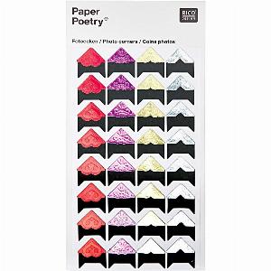 Mix aus 32 PapierPoesieDesign Fotoecken Preis gesenkt von 299  auf 209  30