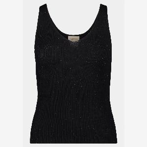 Cartoon StrickTop im GlitzerLook  Schwarz