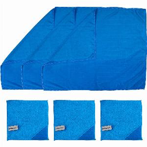 FensterputzSet 6tlg  blau 3x Poliertuch 50x60  3x Microfaser 18x18