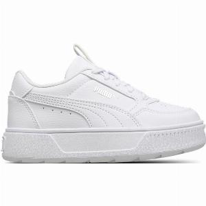 Chaussures unisexes Puma Karmen Rebelle blanches taille 28 cuir  28