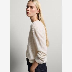 Stefanel  Maglione beige in puro cashmere regular fit Donna Naturale Taglia XS