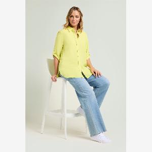 Luisa viola camicia in linoviscosa donna