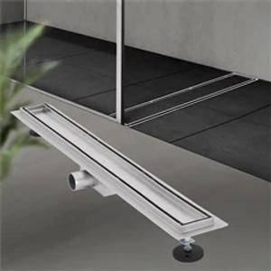 31 Rabatt Flache Duschrinne 80 cm mit Siphonset in Silber von LuxeBath