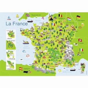 Réduction de 20 sur un puzzle enfant 100 pièces Carte de France Nathan