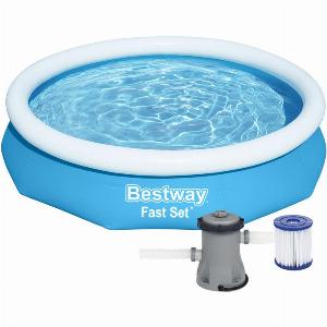 BestWay 10ft x 26inch Fast Set Above Ground Swimming Pool With Filter