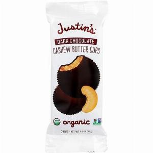 Justins Nut Butter Organic Dark Chocolate Cashew Butter Cups BioCashewtörtchen mit dunkler Schokolade 2 Törtchen 40 g 14 oz