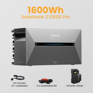 Anker Solix Solarbank 2 E1600 Pro Balkonkraftwerk Batteriespeicher mit Smarter Zähler  1600Wh Solarbank 2 E1600 Pro  Selbstabholung