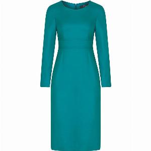 Teal Wool LongSleeve Dress with Waistband  Toni Now 299 Was 499