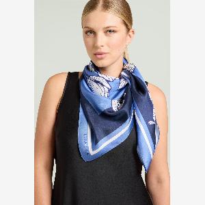 Luisa viola foulard stampato in pura seta donna